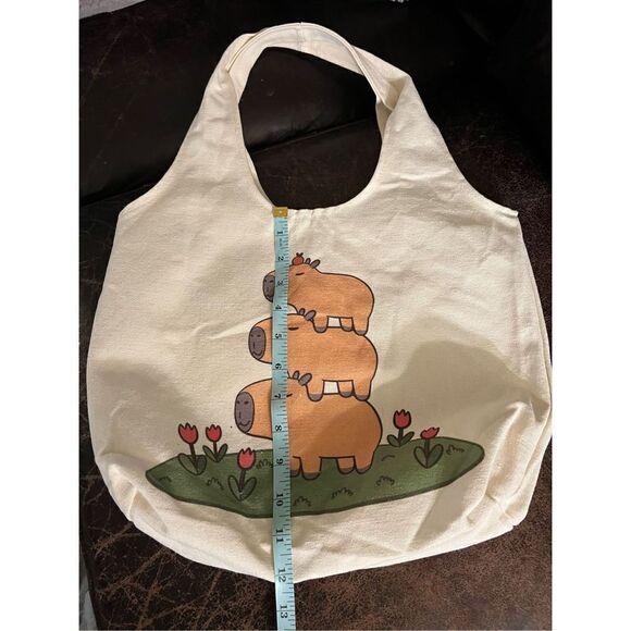 Capybara Canvas Tote Bag - Picture 4 of 6